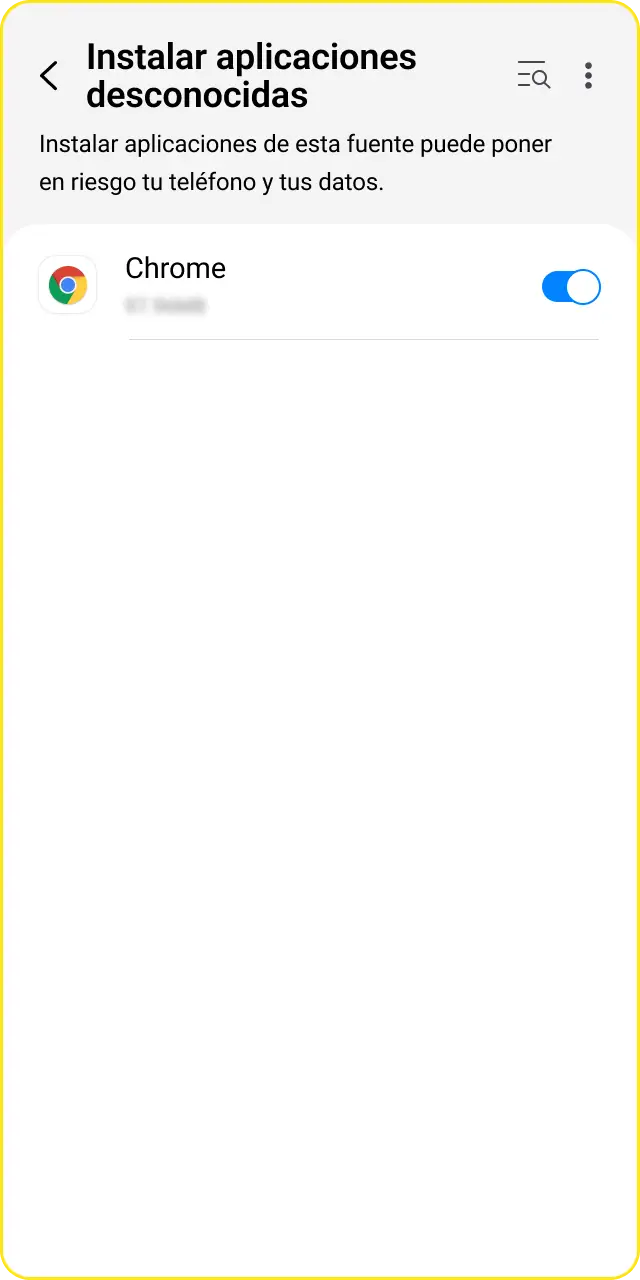 Activa permisos en tu móvil para la descarga del APK de Bet365 para Android.