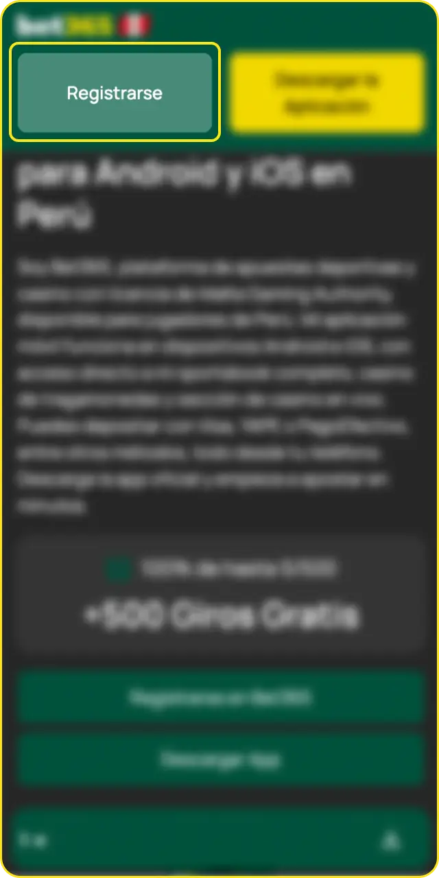 Abre la App para comenzar tu inicio de sesión en la App Bet365.