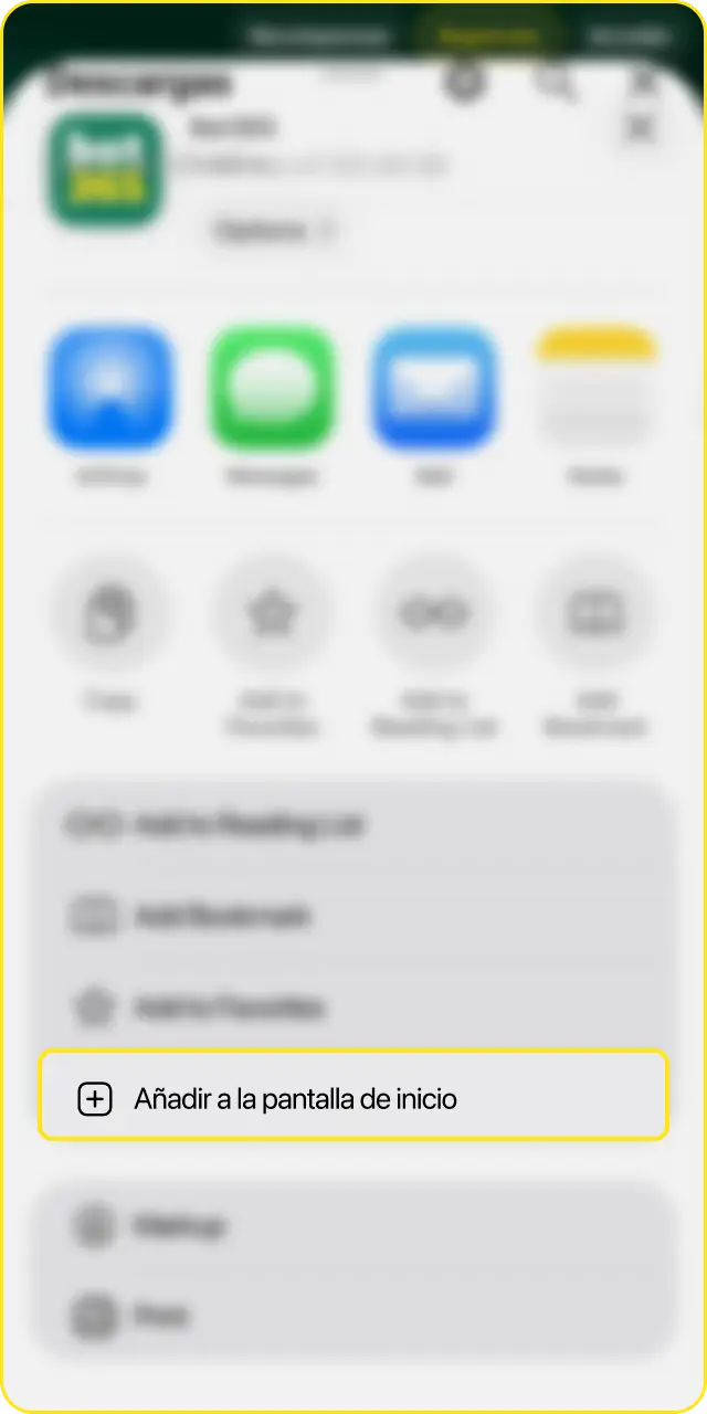Toca el botón buscar para acceder a Bet365 en iOS desde Perú fácilmente.