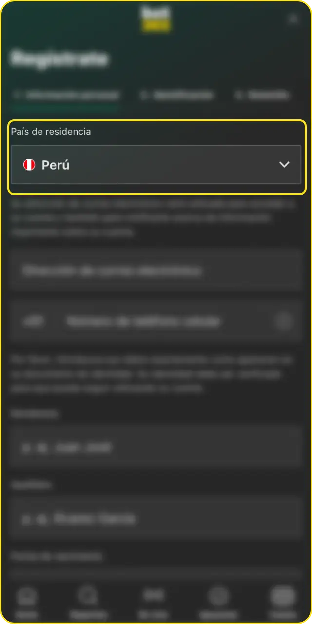 Completa la autorización para acceder a Bet365 en iOS desde Perú.