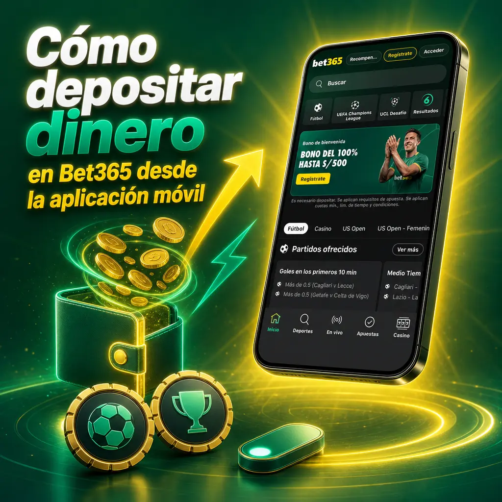 Cómo depositar dinero en Bet365 desde la app móvil: elige Yape, PagoEfectivo o tarjeta y recarga desde S/20