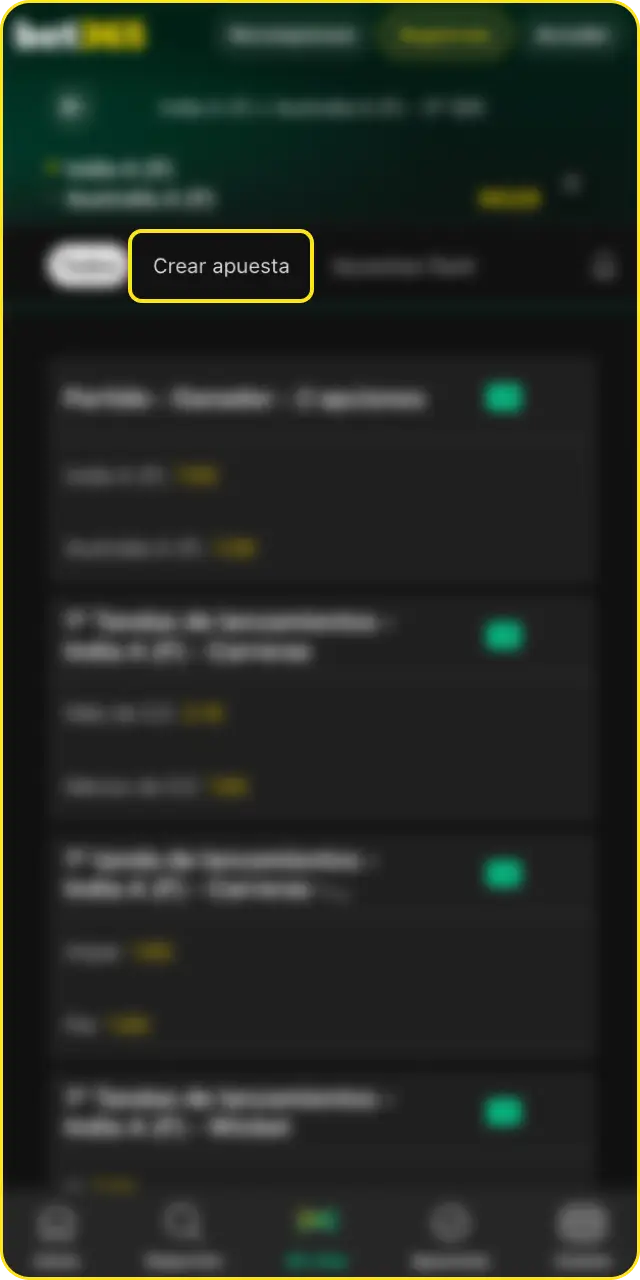 Ingresa tu monto y confirma al finalizar de aprender cómo apostar en cricket en Bet365.